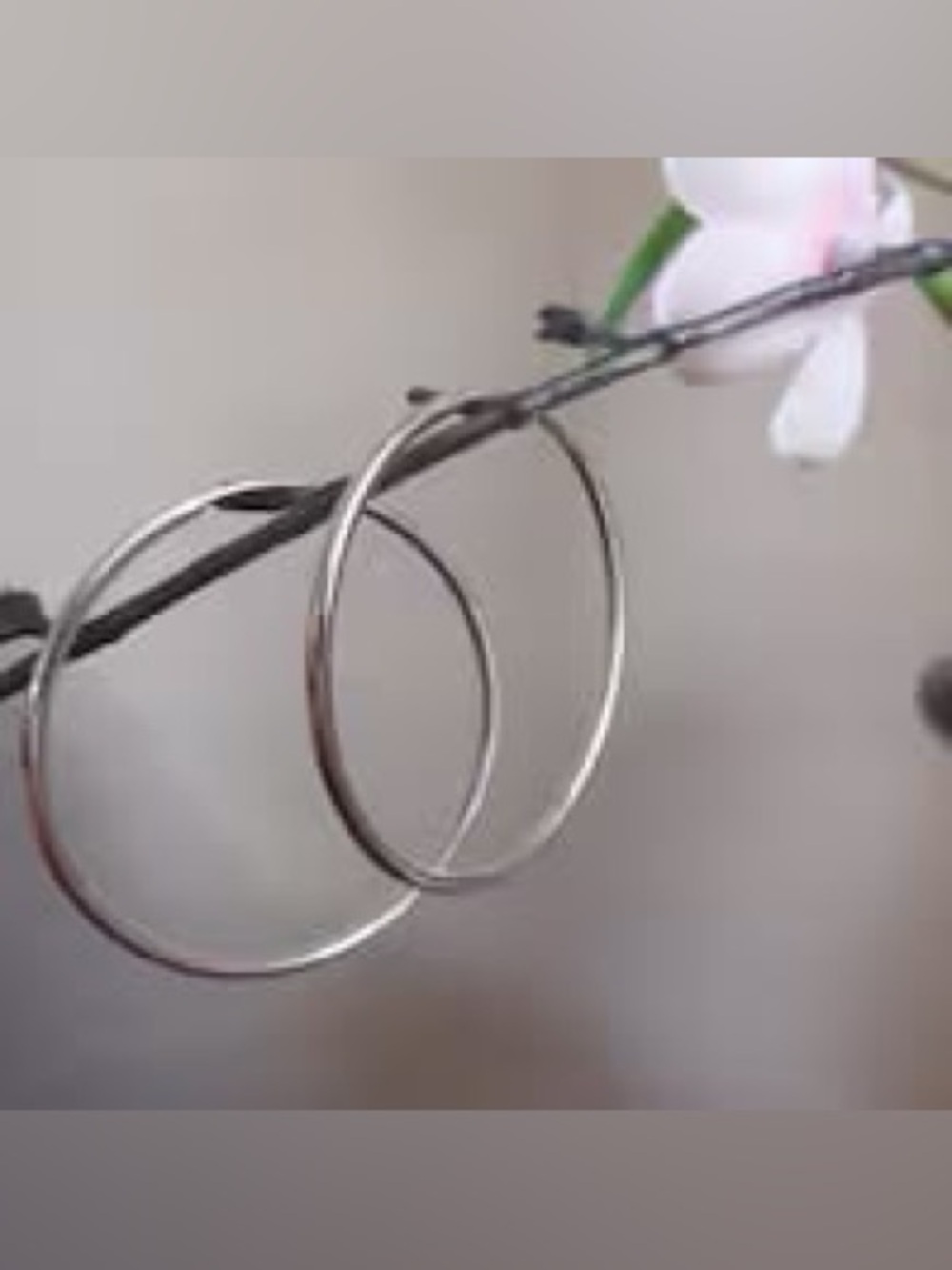 Sterling Silver Hoops - Picture 1 of 5